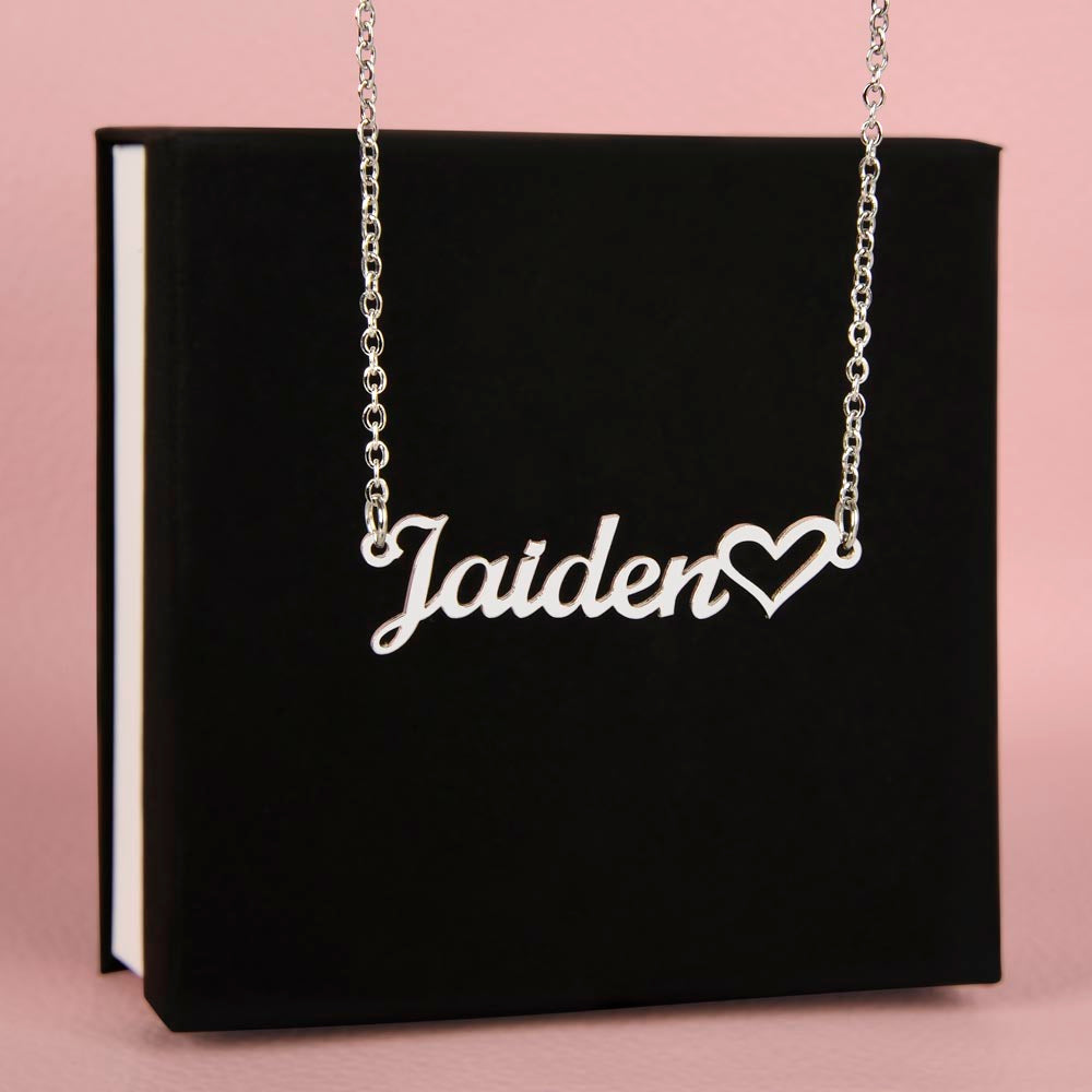 PERSONALIZED HEART NAME NECKLACE