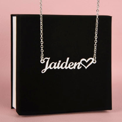 PERSONALIZED HEART NAME NECKLACE