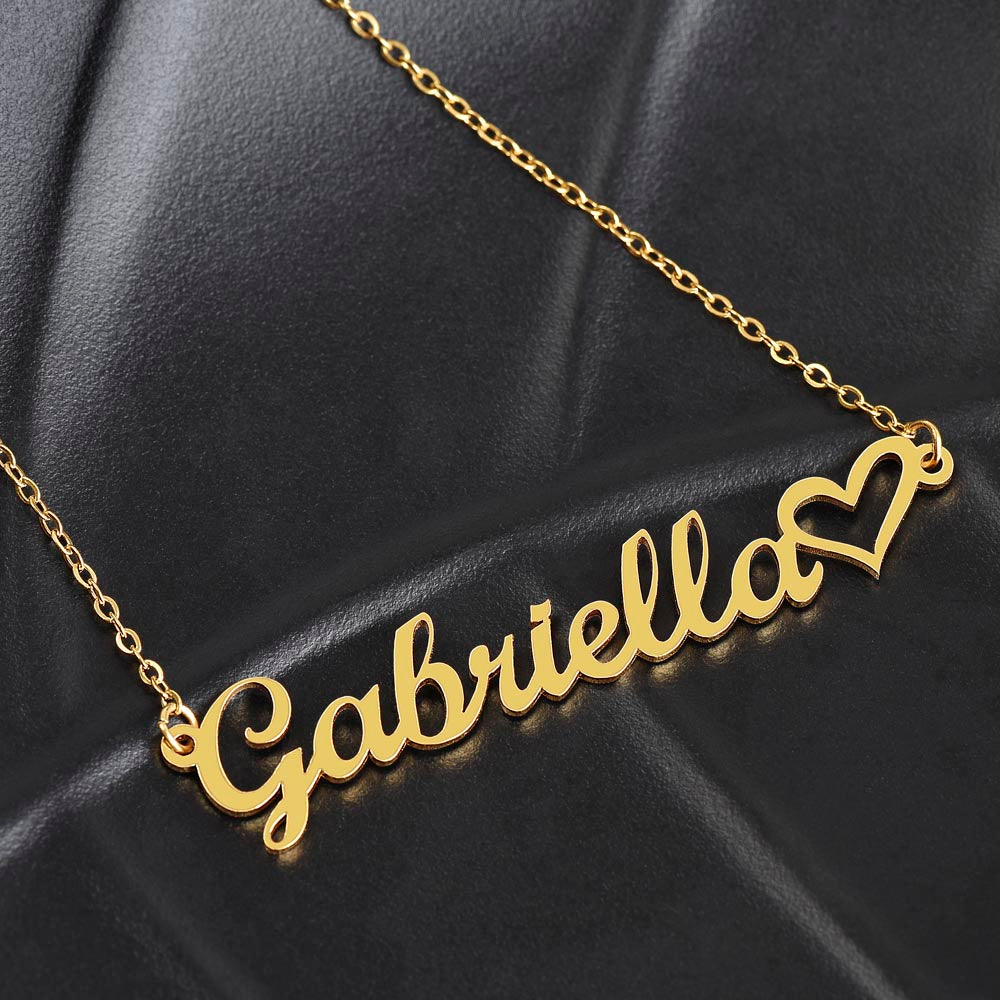 PERSONALIZED HEART NAME NECKLACE