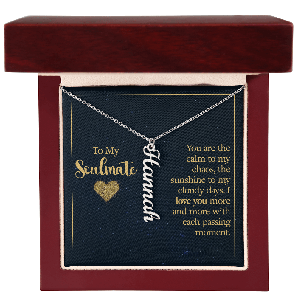 TO MY SOULMATE | VERTICAL NAME NECKLACE