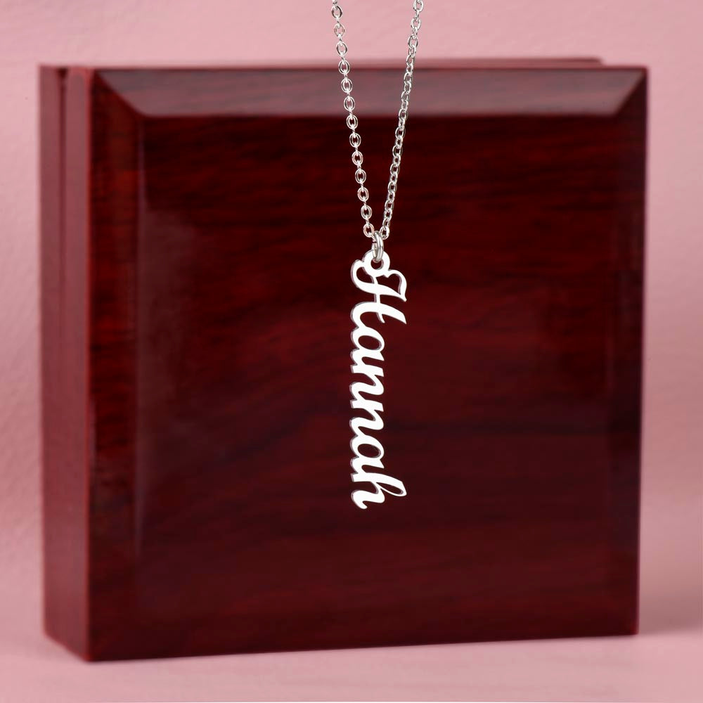 PERSONALIZED VERTICAL NAME NECKLACE