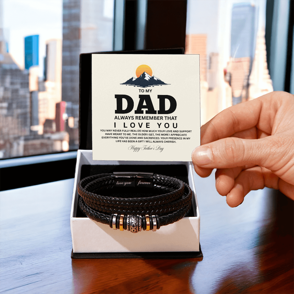 TO MY DAD | HAPPY FATHER'S DAY | LOVE YOU FOREVER BRACELET
