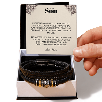 TO MY SON | LOVE MOM | LOVE YOU FOREVER BRACELET