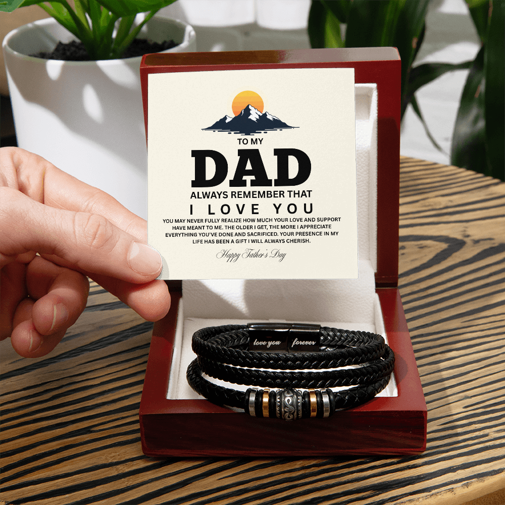 TO MY DAD | HAPPY FATHER'S DAY | LOVE YOU FOREVER BRACELET