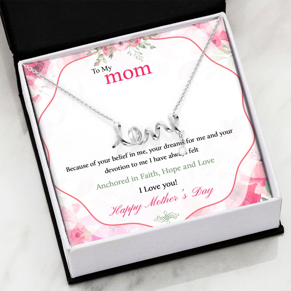 TO MY MOM | HAPPY MOTHER'S DAY | SCRIPTED LOVE NECKLACE