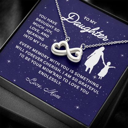 TO MY DAUGHTER | LOVE MOM | ENDLESS LOVE NECKLACE