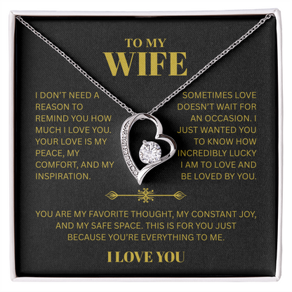 TO MY WIFE | I LOVE YOU | FOREVER LOVE NECKLACE