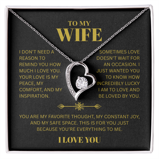 TO MY WIFE | I LOVE YOU | FOREVER LOVE NECKLACE