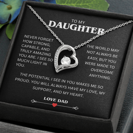TO MY DAUGHTER | LOVE DAD | FOREVER LOVE NECKLACE