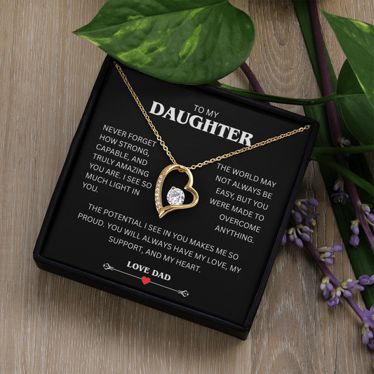 TO MY DAUGHTER | LOVE DAD | FOREVER LOVE NECKLACE
