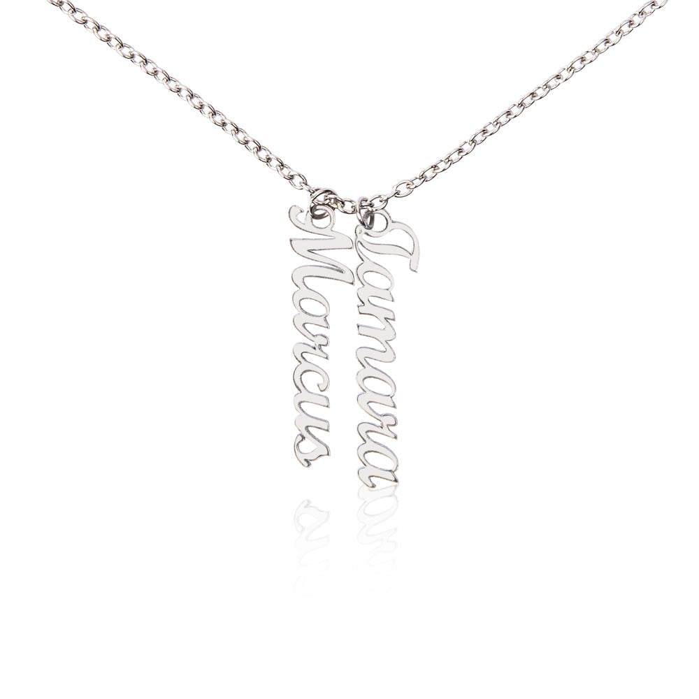 PERSONALIZED VERTICAL MULTI NAME NECKLACE