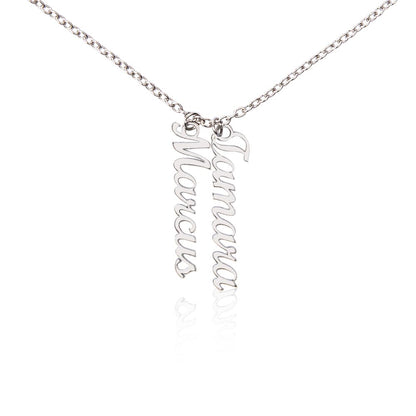 PERSONALIZED VERTICAL MULTI NAME NECKLACE
