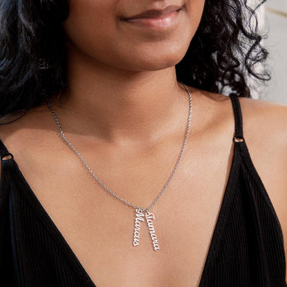 PERSONALIZED VERTICAL MULTI NAME NECKLACE