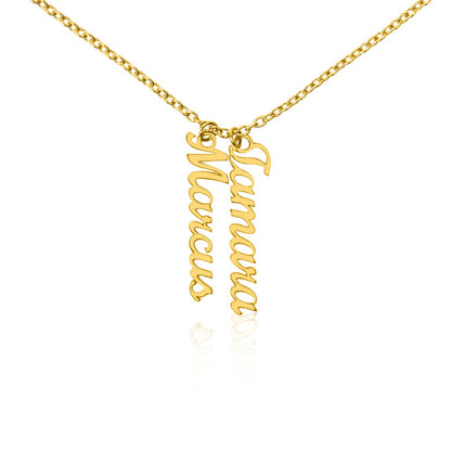 PERSONALIZED VERTICAL MULTI NAME NECKLACE
