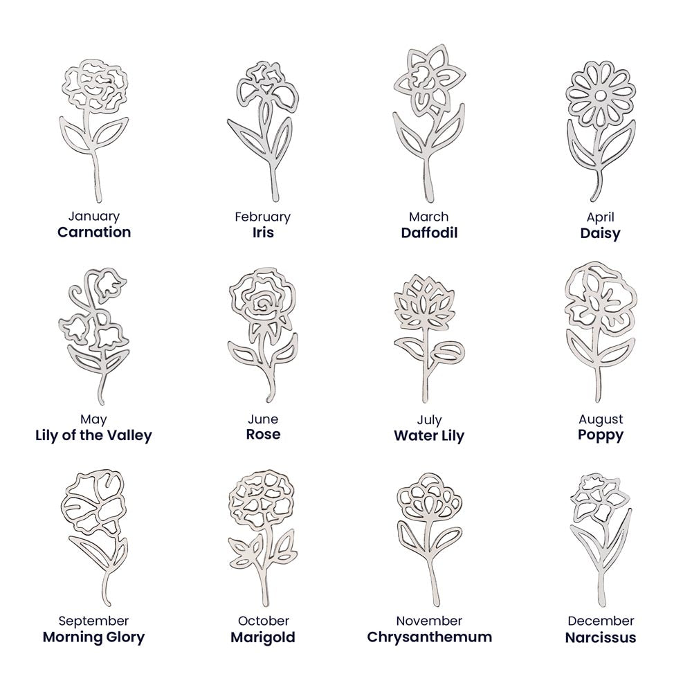 PERSONALIZED FLOWER NAME NECKLACE