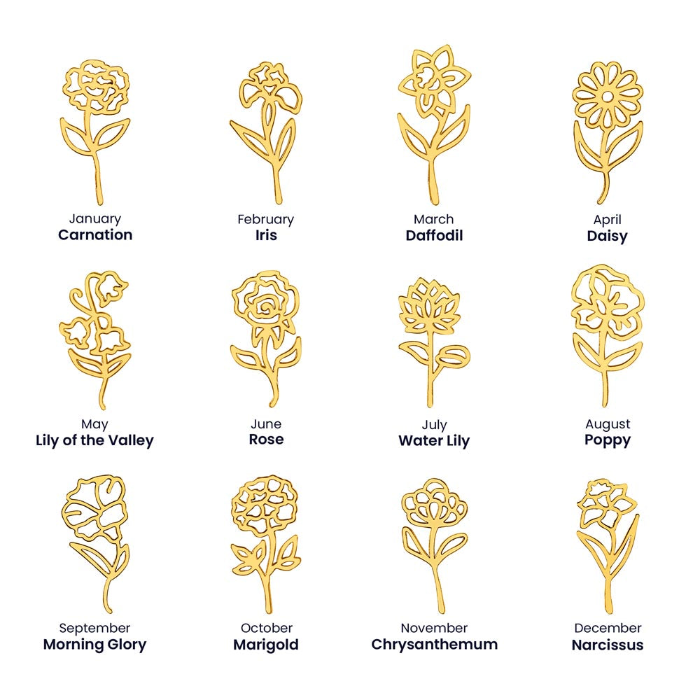PERSONALIZED FLOWER NAME NECKLACE