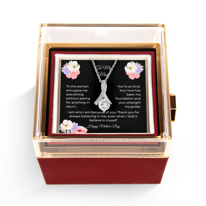 TO MY MOM | HAPPY MOTHER'S DAY | ALLURING BEAUTY WITH ROTATING ROSE GIFT BOX