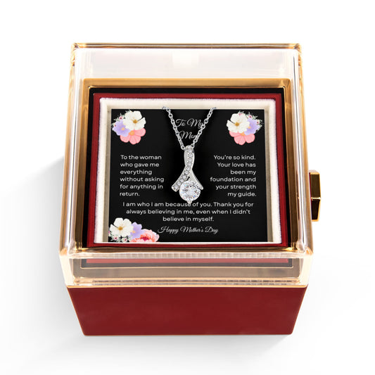 TO MY MOM | HAPPY MOTHER'S DAY | ALLURING BEAUTY WITH ROTATING ROSE GIFT BOX