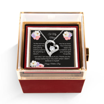 TO MY MOM | HAPPY MOTHER'S DAY | FOREVER LOVE WITH ROTATING ROSE GIFT BOX