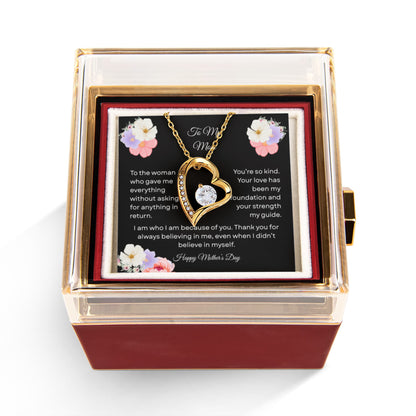 TO MY MOM | HAPPY MOTHER'S DAY | FOREVER LOVE WITH ROTATING ROSE GIFT BOX