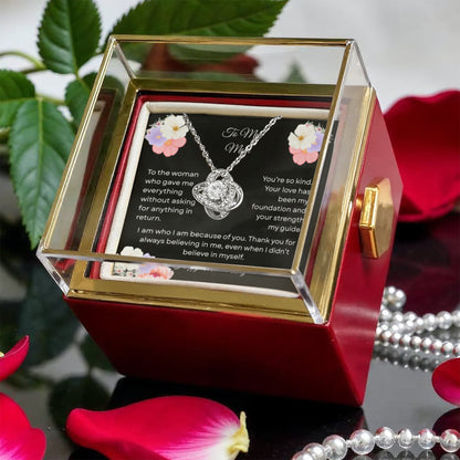 TO MY MOM | HAPPY MOTHER'S DAY | LOVE KNOT WITH ROTATING ROSE GIFT BOX