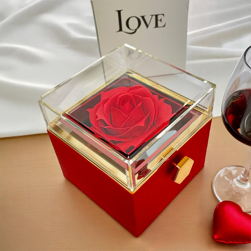 TO MY MOM | HAPPY MOTHER'S DAY | LOVE KNOT WITH ROTATING ROSE GIFT BOX