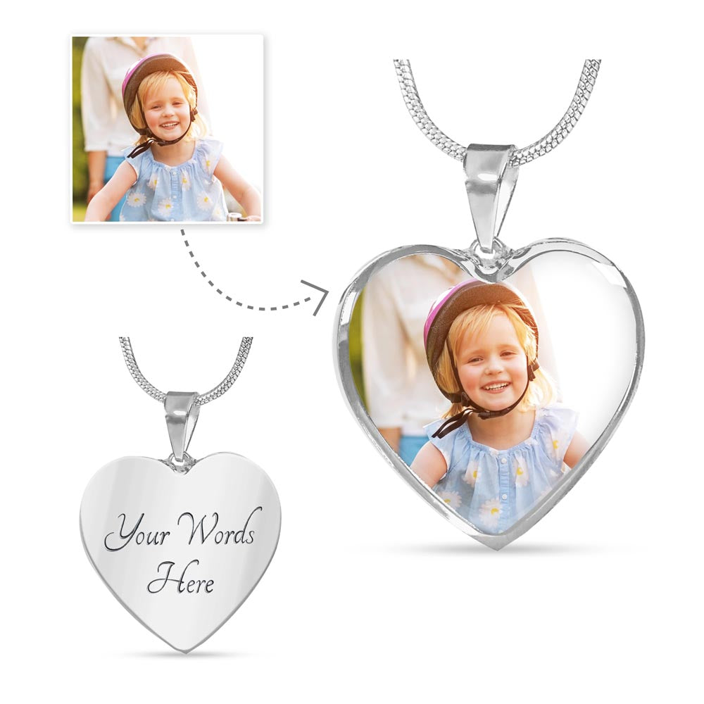 PERSONALIZED HEART NECKLACE WITH ENGRAVING