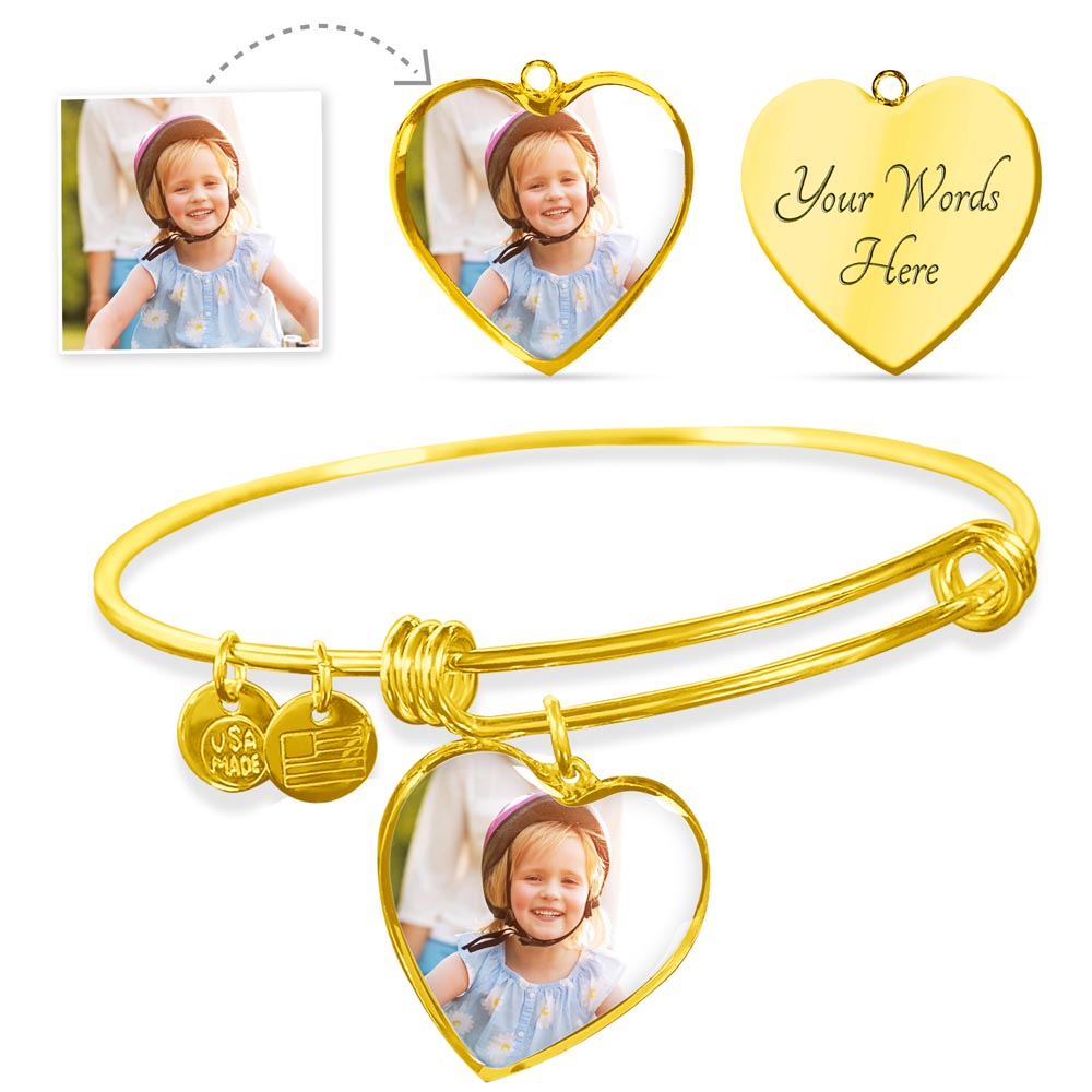 PERSONALIZED LUXURY HEART BANGLE
